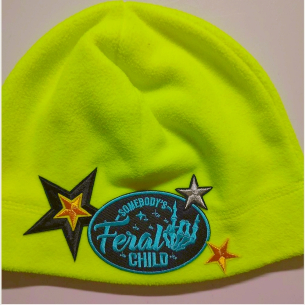 Somebody's Feral Child OOAK Fleece Beanie Hat Winter Cap